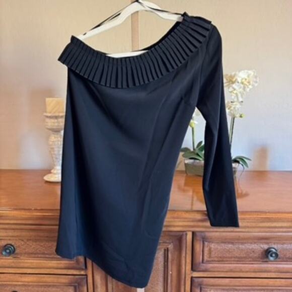 The Kooples One Shoulder Black Dress – NWT – Size Small – Crepe Mini - Picture 3 of 12